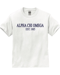 White T-Shirt - Alpha Chi