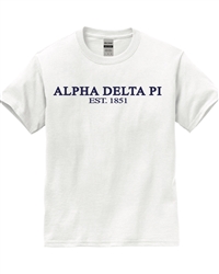 White T-Shirt - Alpha Delta Pi