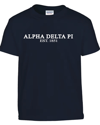 Navy T-Shirt - Alpha Delta Pi