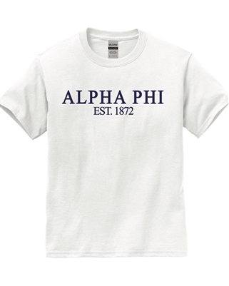 White T-Shirt - Alpha Phi