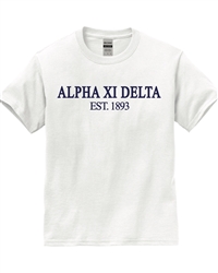 White T-Shirt - Alpha Xi Delta