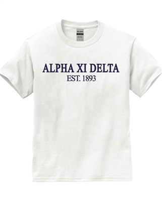 White T-Shirt - Alpha Xi Delta