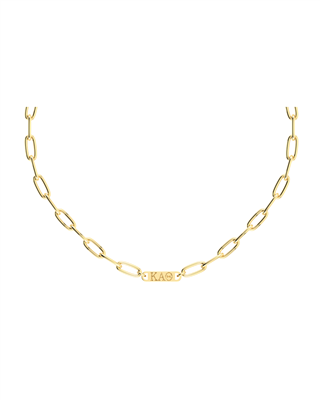 Paperclip & Bar Necklace -  Theta