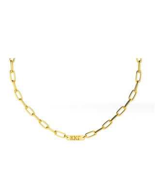 Paperclip & Bar Necklace -  Kappa