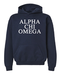 Navy Hoodie - Alpha Chi