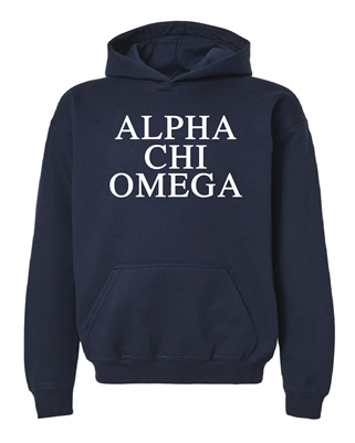 Navy Hoodie - Alpha Chi