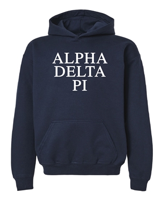 Navy Hoodie - Alpha Delta Pi