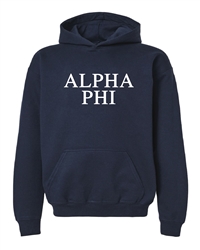 Navy Hoodie - Alpha Phi