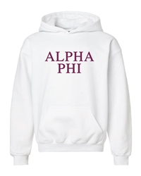 White Hoodie - Alpha Phi (Wine)