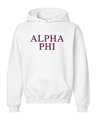 White Hoodie - Alpha Phi (Wine)