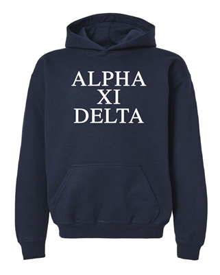 Navy Hoodie - Alpha Xi Delta