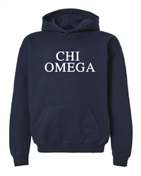 Navy Hoodie - Chi Omega