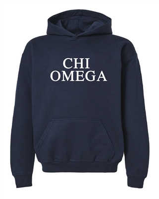 Navy Hoodie - Chi Omega