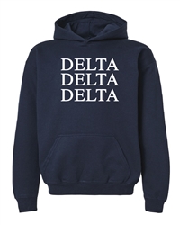 Navy Hoodie - Tri Delta