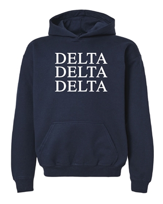 Navy Hoodie - Tri Delta