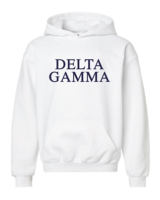 White Hoodie - Delta Gamma (Navy)