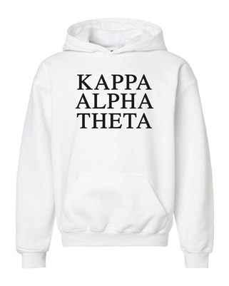 White Hoodie - Theta (Black)