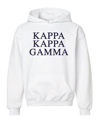 White Hoodie - Kappa (Navy)