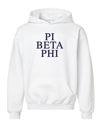 White Hoodie - Pi Phi (Navy)