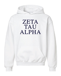 White Hoodie - Zeta (Navy)