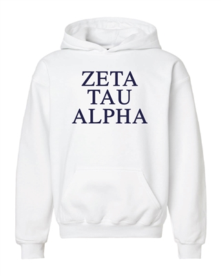 White Hoodie - Zeta (Navy)