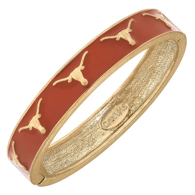 Hinge Bangle  - Longhorns (Burnt Orange)