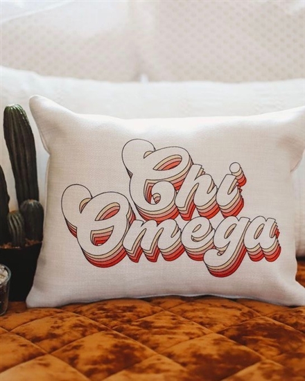 Retro Pillow Chi Omega