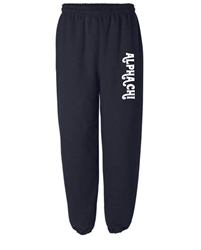 Navy Sweatpants (Retro Style) -Alpha Chi