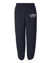 Navy Sweatpants (Classic Style) - Alpha Phi