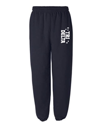 Navy Sweatpants (Retro Style) -Tri Delta