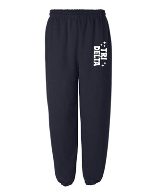 Navy Sweatpants (Retro Style) -Tri Delta