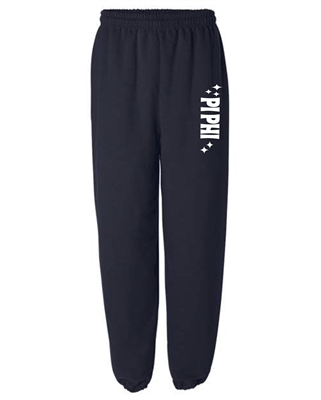 Navy Sweatpants (Retro Style) -Pi Phi