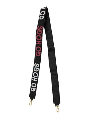 Arkansas - Go Hogs (black) Beaded Purse Strap