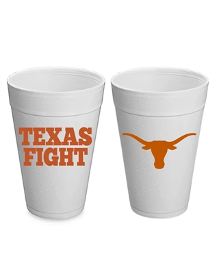 Texas FIGHT Styrofoam Cups