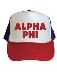 Alpha Phi Red-White-Blue Trucker