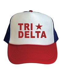 Tri Delta Red-White-Blue Trucker