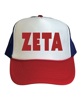 Zeta Red-White-Blue Trucker