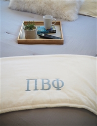 White Plush Blanket - Pi Phi