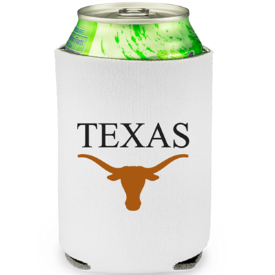 White Longhorn Koozie