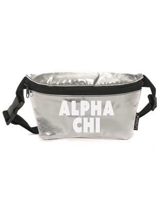 Silver Metallic Fanny - Alpha Chi