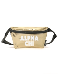 Gold Metallic Fanny - Alpha Chi