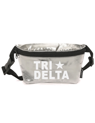 Silver Metallic Fanny - Tri Delta