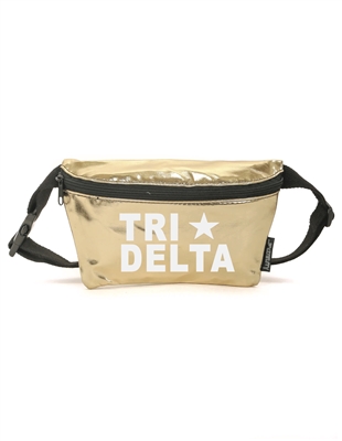 Gold Metallic Fanny - Tri Delta