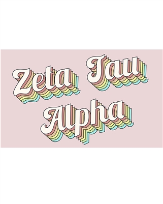 Retro Flag - Zeta Tau Alpha