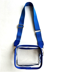 Game day Clear Purse - Royal