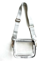 Game day Clear Purse - Silver