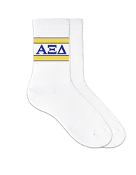 Alpha Xi Delta Crew Socks (band style)