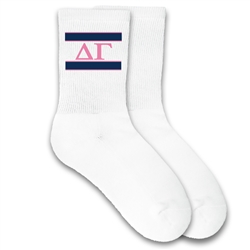 Delta Gamma Crew Socks (band style)