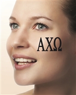 Face Tattoos -Alpha Chi Omega