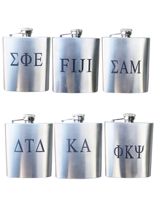 Stainless Fraternity Flask (choose your Frat)